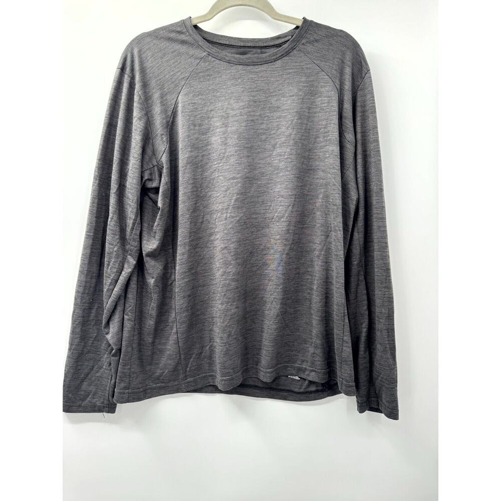 REI Co Op T-Shirt‎ Men's Large Dark Gray Long Sleeve Crew Neck Outdoor Hiking